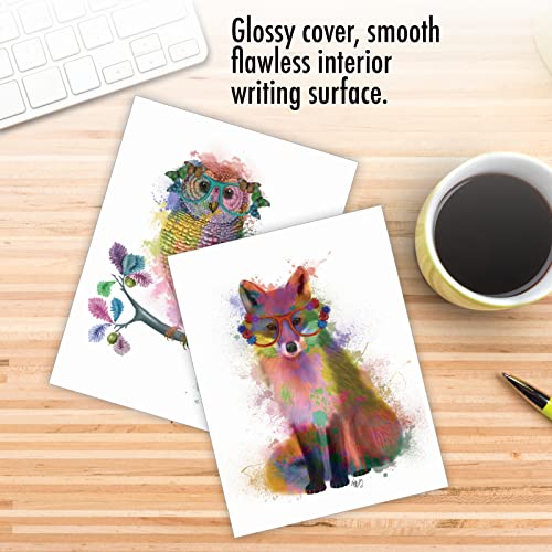 The Best Card Company 10 Mixed Animals Watercolor Greeting Cards Blank With Envelopes Just Because #TOP5