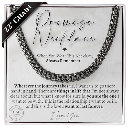 Love You This Much Promise 5mm Cuban Chain Necklace for Him,...