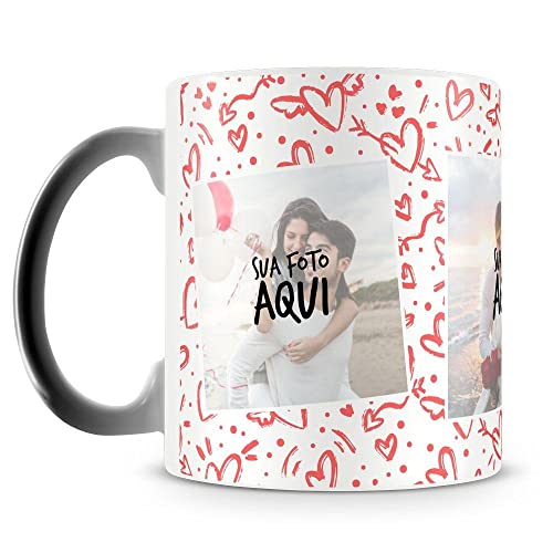 Caneca M&aacute;gica com Foto - Love (3 Fotos)