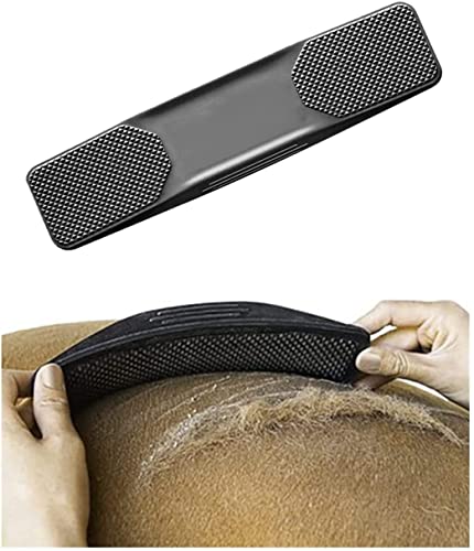 Loopunk 6-in-1 Massage Comb for Horses Dogs & Cats - Black Grooming Brush - All Hair Types - Pet Owners with Hairy Animals