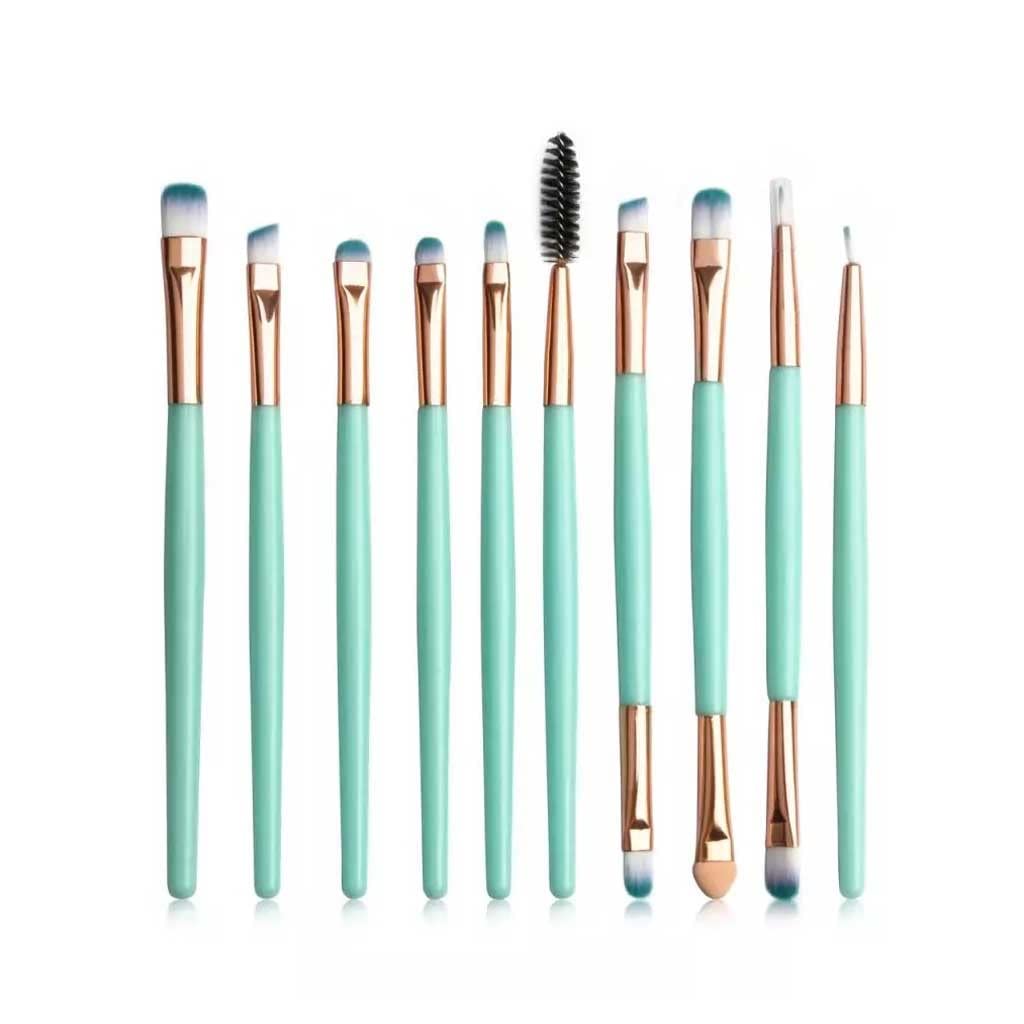 10 pcs/set Eye Makeup Brush Eye Shadow Eyeliner Brush Lip Eyebrow Brush Kits Brush Cosmetics Tool