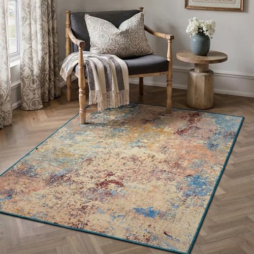 Image of Dream Weaverz Anti Slip Rectangular Carpet for Living Room & Hall | Silk | Flat Woven Soft Washable Floor Mat for Home, Bedroom Floor & Kitchen | Durable Anti Skid Rug for Daily Use (3 X 5) feet