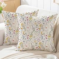 FUYUCHEN - Set Di 4 Federe Per Cuscini Primaverili Con Tulipani Rosa, 45x45 Cm, Decorazione Per Divano E Soggiorno - 3