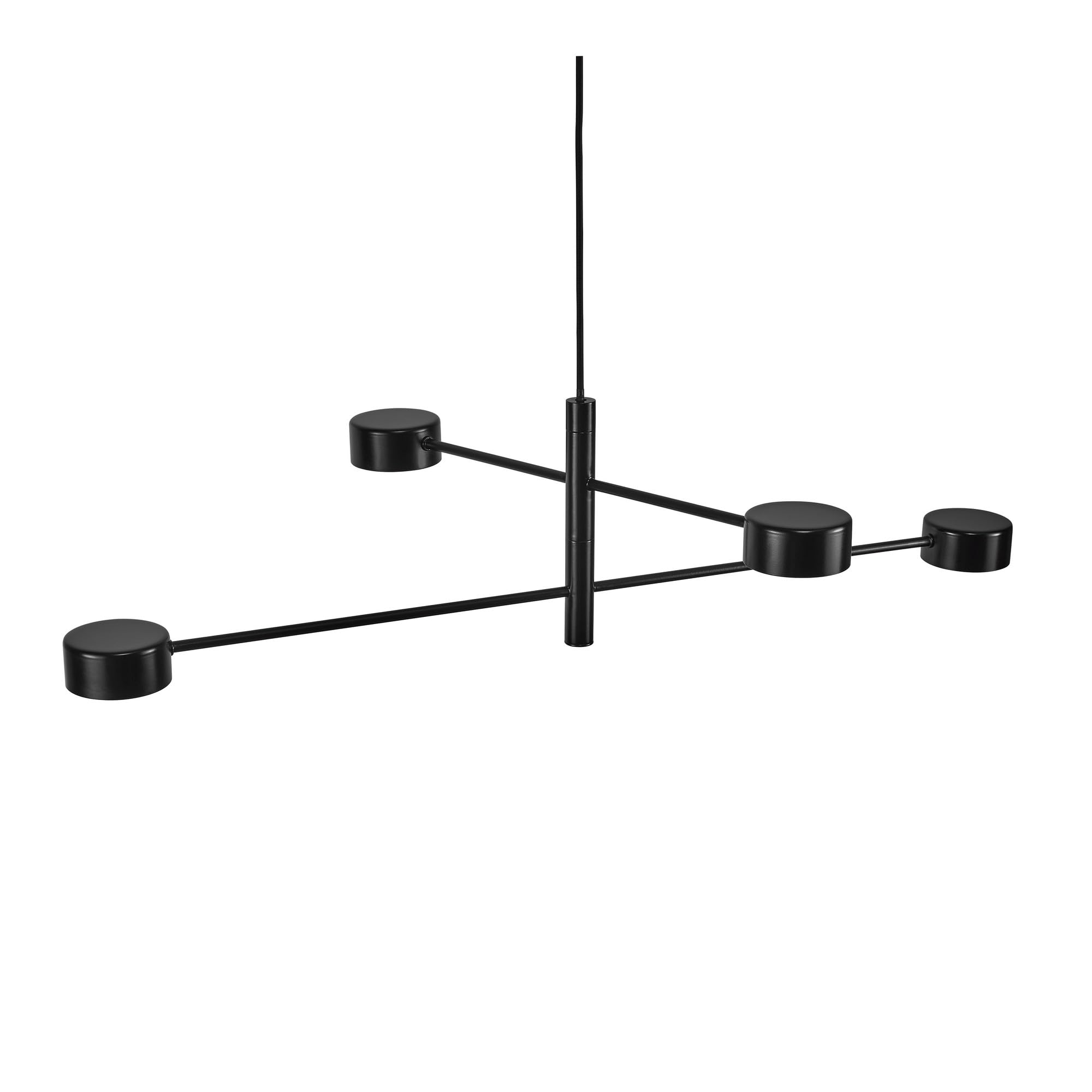 Nordlux Clyde Indoor Pendant/Ceiling Light Black Metal, Intergrated LED with Adjustable Cable-Bedroom, Living Room, Kitchen, Office, Bedside or Study. IP20, Class 2 (Double Insulated)