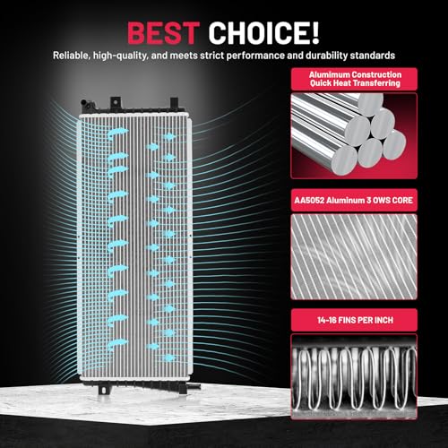 Image of BDFHYK 2763 Aluminum Radiator for Ford Escape 2005-2012, for Mazda Tribute 2008-2010, for Mercury Mariner 2006-2011, CU2763 DPI 2763, 16mm Core, Direct Fit