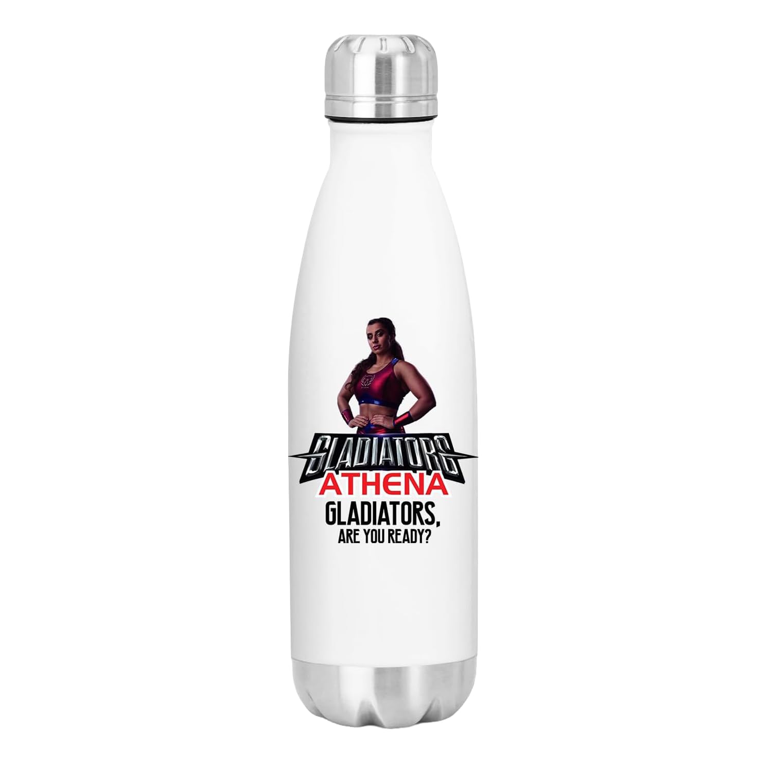 MARTYPANTS Athena Gladiators Water Bottle 17oz Stainless Steel Vacuum Insulated Flask Double Walled Thermos for Hot and Cold Drinks Eco-Friendly Reusable Sport Canteen for Gym Hiking School and Office