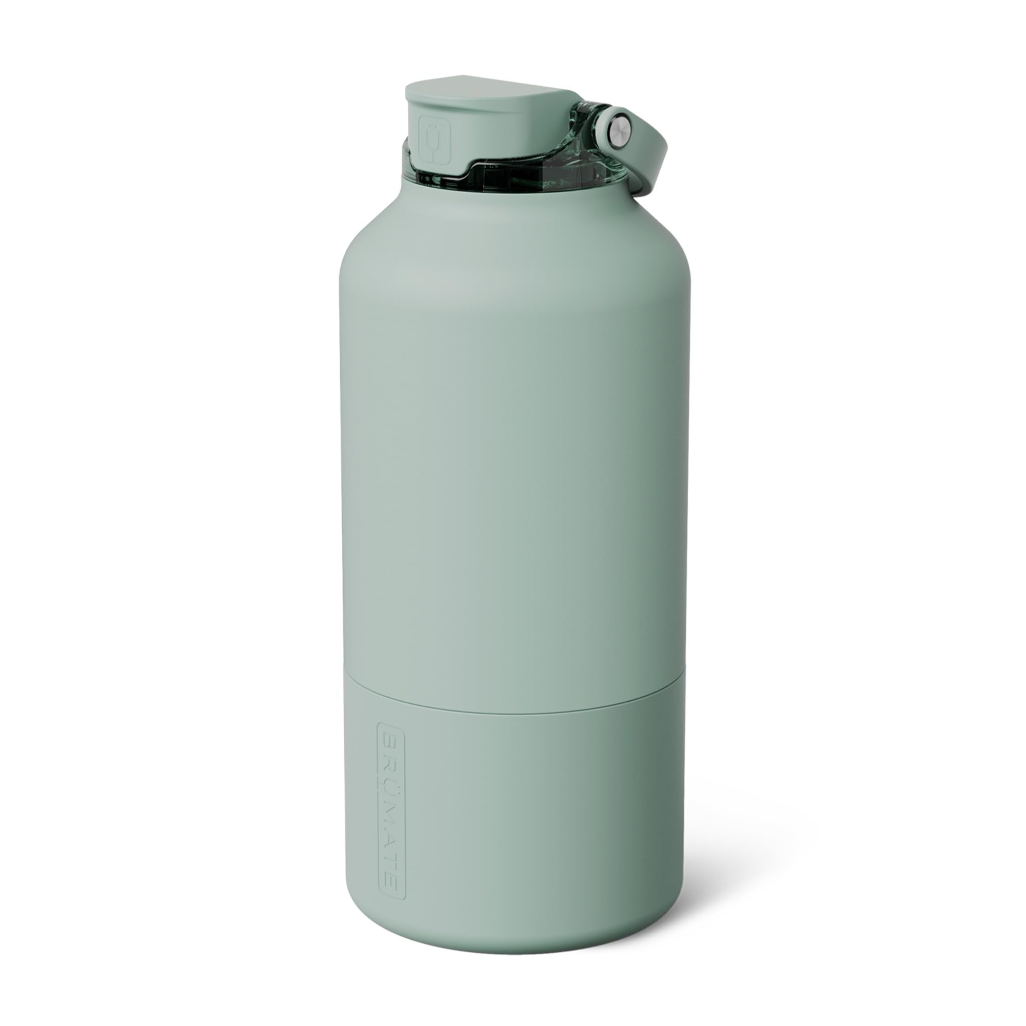 BrüMate Rise 65oz Water Bottle With 100% Leakproof Covered Silicone Straw | Insulated Stainless Steel Water Bottle With Removable Straw | Fast Flow | Soft Sip Silicone Spout | BPA-Free (Sage)