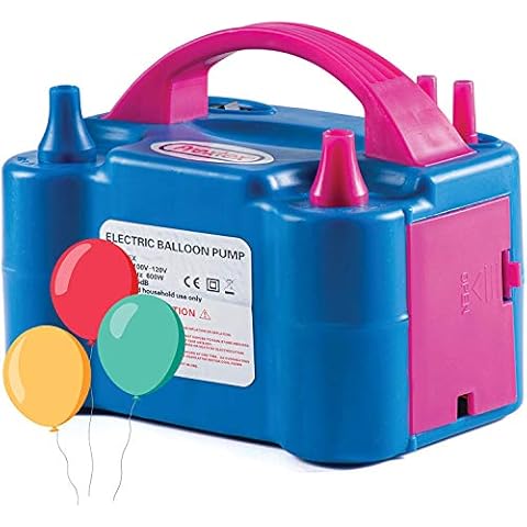 Prextex Premium Electric Balloon Pump - Portable Air Blower with Dual Nozzle Balloon Inflator for Fast, Efficient and Easy Bulk Balloons Filling for Different Occasions & Party Decoration (Blue, 220V) Cover