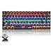 Tastiera Meccanica da Computer Gaming, USB Cablata 82 Tasti Anti-Ghosting Blue Switch Tastiera Gioco Arcobaleno Multicolore Illuminata Backlit, Mechanical Keyboard Compatta Ergonomica Nero
