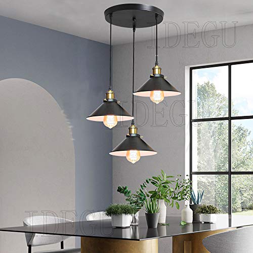IDEGU Retrò 3 lampade a sospensione, lampada