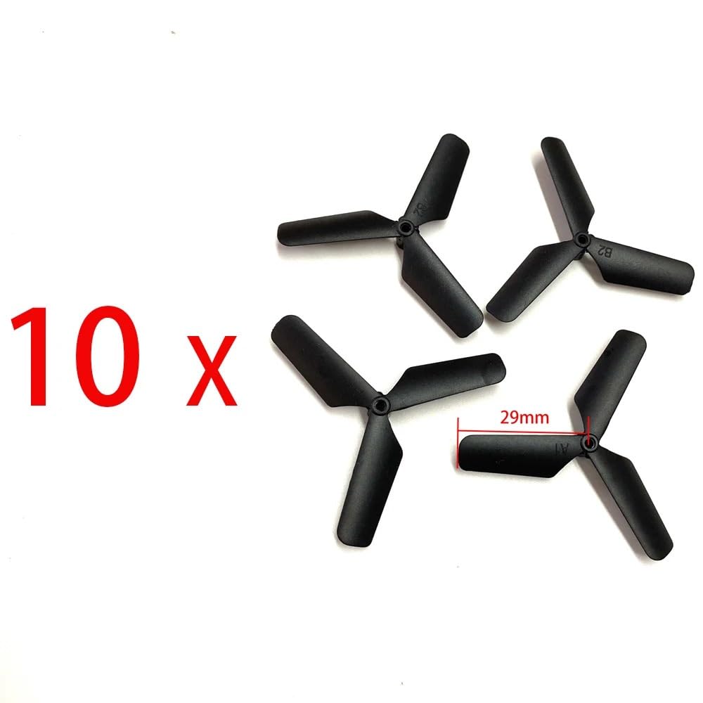 Compatible con Planeador de Espuma, hélices de Tres Palas, hélices de Control AB, avión RC, EPP, dron RC, helicóptero, Piezas(10set L 29mm)