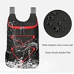 Lightweight and Thin Foldable Backpack, Climbing Bag, Hiking Daypack,15L Waterproof Travel Packable Rucksack (Black) - Image 5