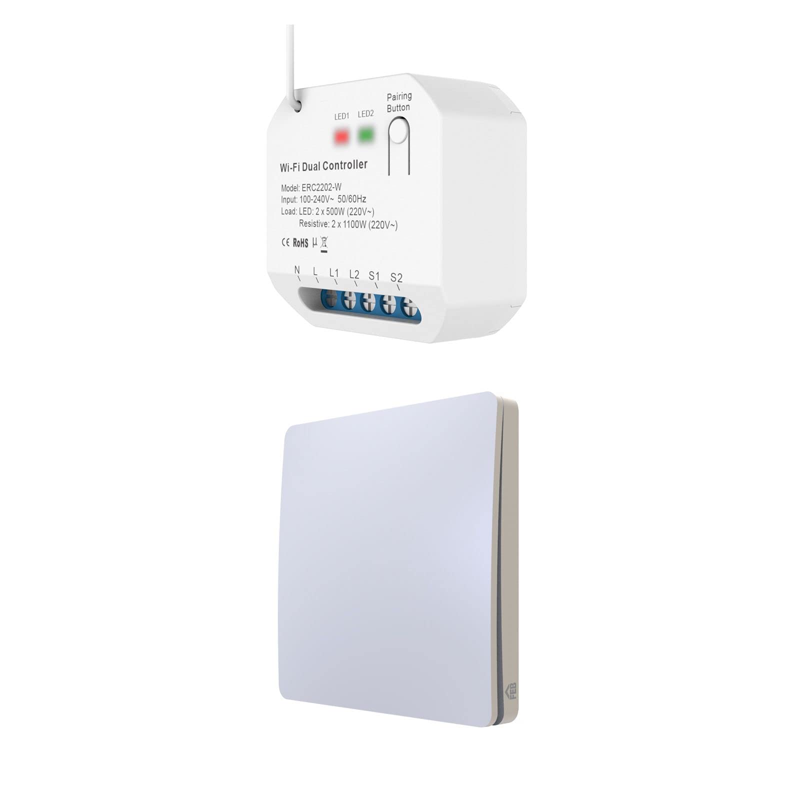 FEB KIT ACTUATEUR CONTACTS PROPRES+BOUTON WIFI