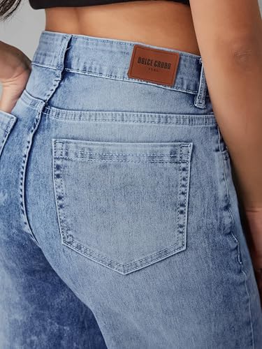 Image of Dolce Crudo Women's High Waist Straight Fit Jeans