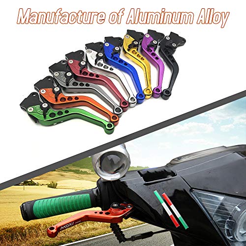 Yorten 2 peças de liga de motocicleta/scooter/bicicleta elétrica com freio e alavanca de embreagem p