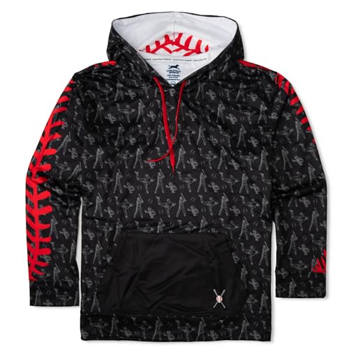 ChalkTalkSPORTS Baseball Lace-Up Hooded Sweatshirts | Gameday Hoodies | Youth & Adult Sizes