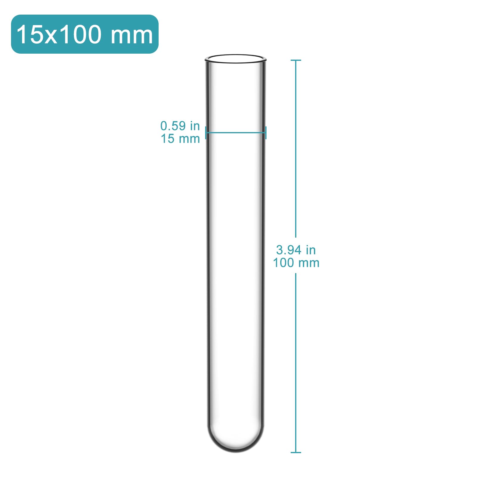 Borosilicate Glass Test Tubes - Pack of 30 -2