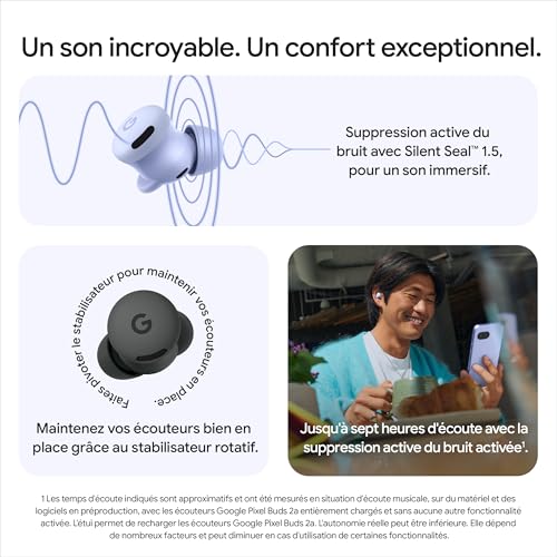 Bluetooth Pixel Buds avec réduction de bruit active Iris - vue 4