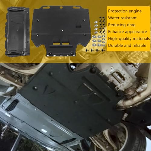 Image of GXARTS Radiator Support Cover Splash Guards w /Clips 4G0863821B Compatible with Audi A6 4G /C7 A7 (4G) 2011-2018 4G0863821F 4G0863822C 4G0863822J Front Lower Engine Under Cover Set
