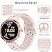 Abanen Watch Band for Garmin Vivoactive 5 / Venu 2 Plus/Venu Sq, 20mm Soft Silicone Sport Waterproof Quick Release Wristband Strap Compatible with Vivoactive 3,Vivomove Sport (Light Pink)