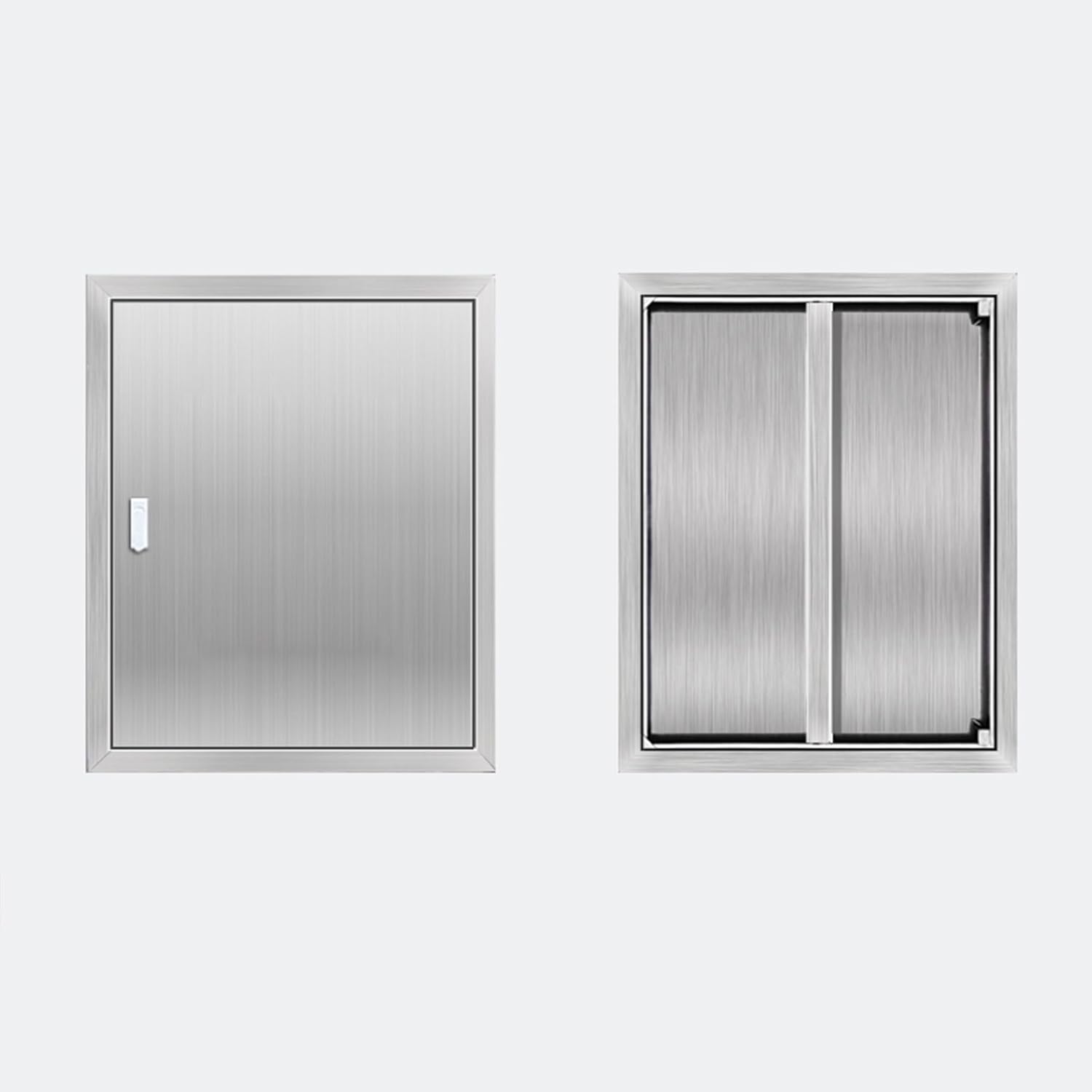 Flush Mount Stainless Steel BBQ Access Doors,304 Access Panel with Spring for Kitchen Cabinet,Outdoor Cabinet Doors,Used for Decoration of Hidden Lines and Pipes