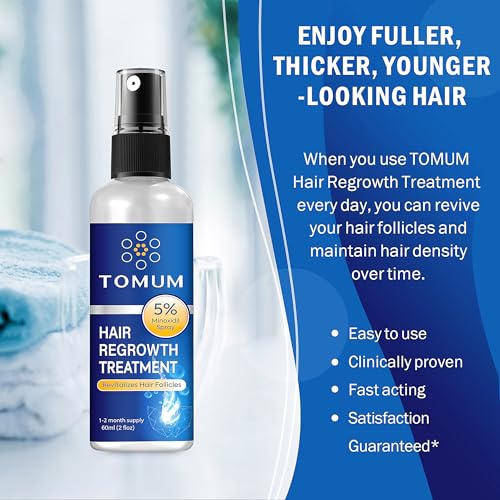 Image of Minoxidil for Men and Women Hair Growth: 5% Minoxidil Topical Spray Hair Regrowth Treatment Stop Hair Thinning and Hair Loss For Stronger Thicker Longer Hair 60ml 2 Pack