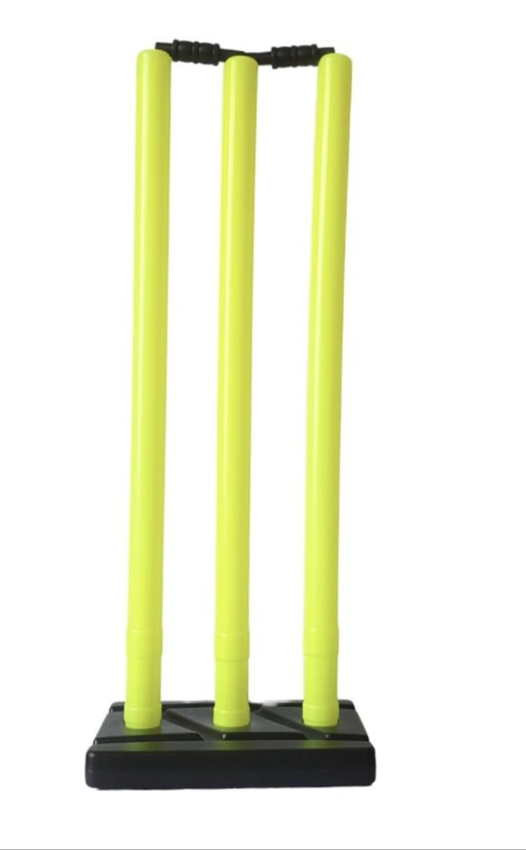 Spokid Best Plastic Cricket Stumps Set, Plastic Wicket Set (Set of 1) 3 Stumps + 2 Bails + 1 Stand +1 Base (Neon) (B0CNQ9CZJ4) Amazon Price History, Amazon Price Tracker