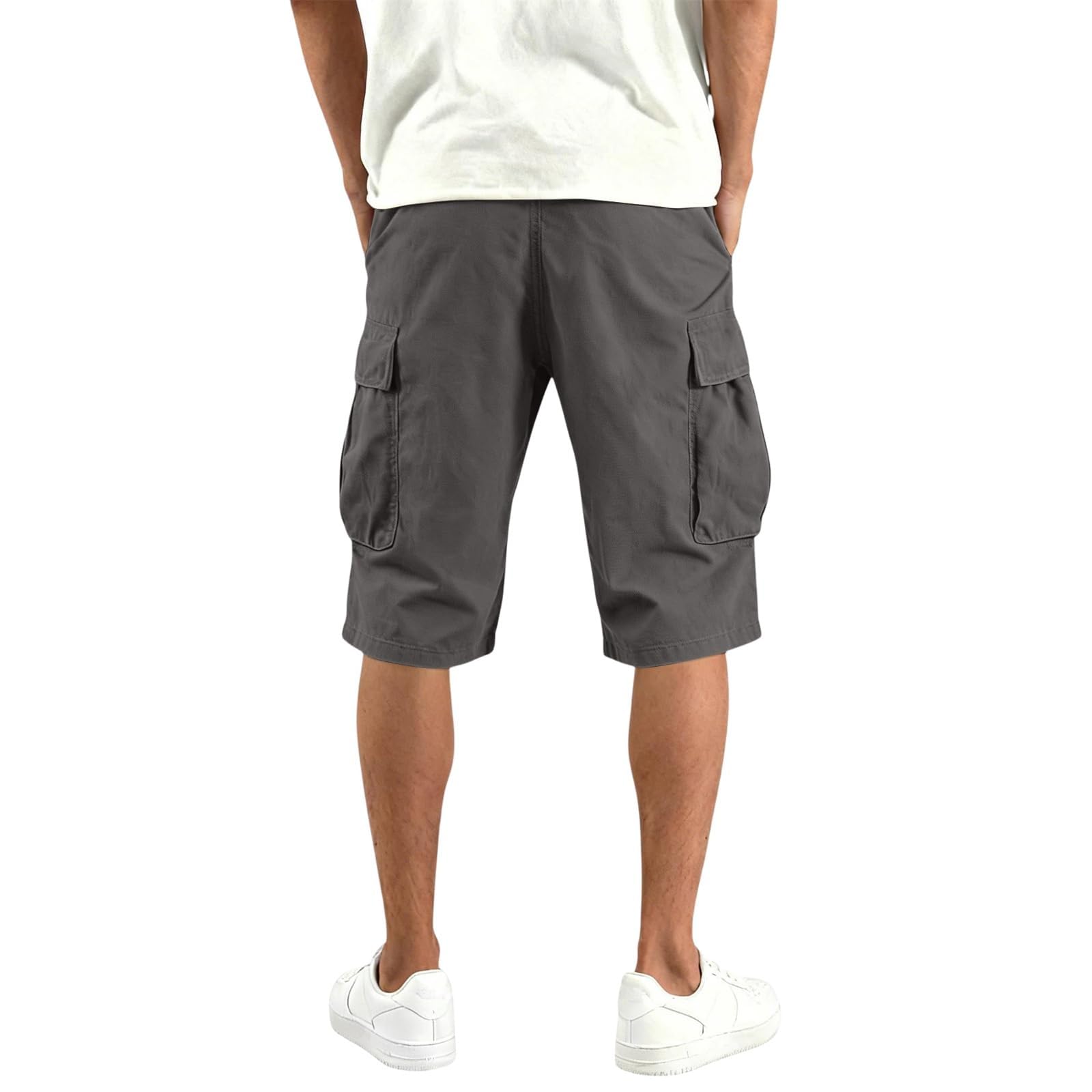 Cargo Shorts Herren Sommer Kurze Cargohose Arbeitshosen Männer Kurz Baggy Wanderhose Outdoor Shorts Arbeitsshorts mit Vielen Taschen Sweatshorts Casual Sommerhosen Freizeitshorts Herrenshorts S-4XL