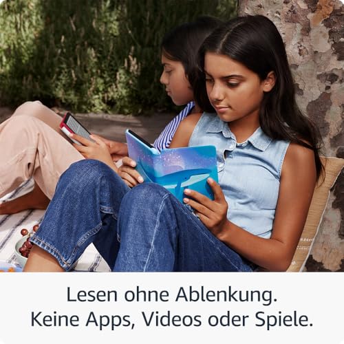 Amazon Kindle Kids (neueste generation) – Falls das Gerät kaputtgeht, ersetzen wir es. Inklusive altersgerechter Bücher, Hülle, blendfreiem Bildschirm und schnellerem Umblättern – Weltraumwal-Design