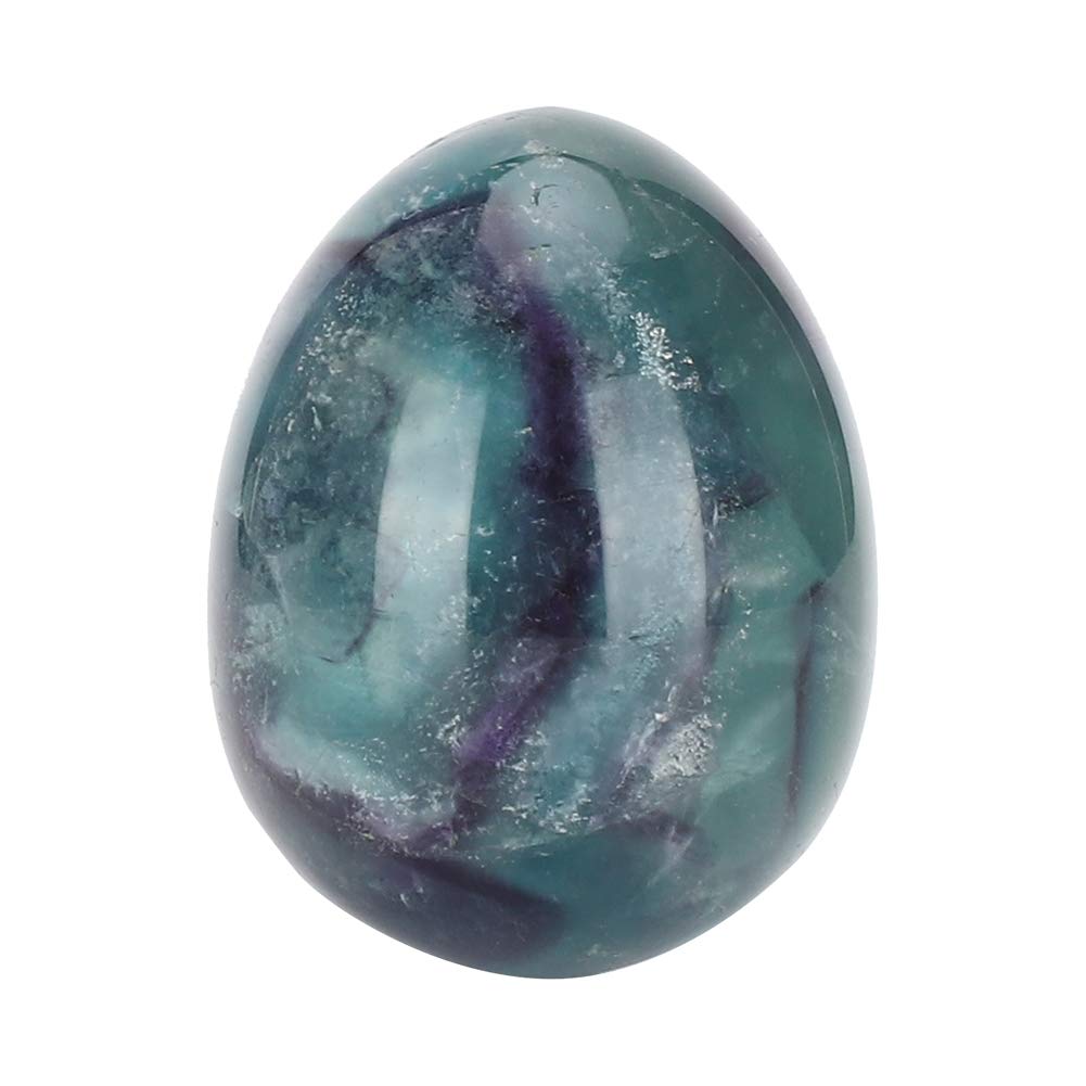 Tissting Fluorite Crystal Egg, Rock Crystal Gemstone Polished Mineral Rock Egg Stones, Massage Jade Healing Colorful Crystal Home Craft Decoration