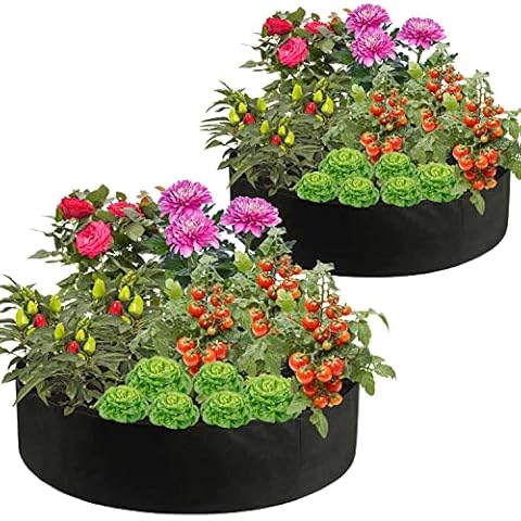 Feitore 100 Gallon Fabric Raised Garden Planting Beds Cover