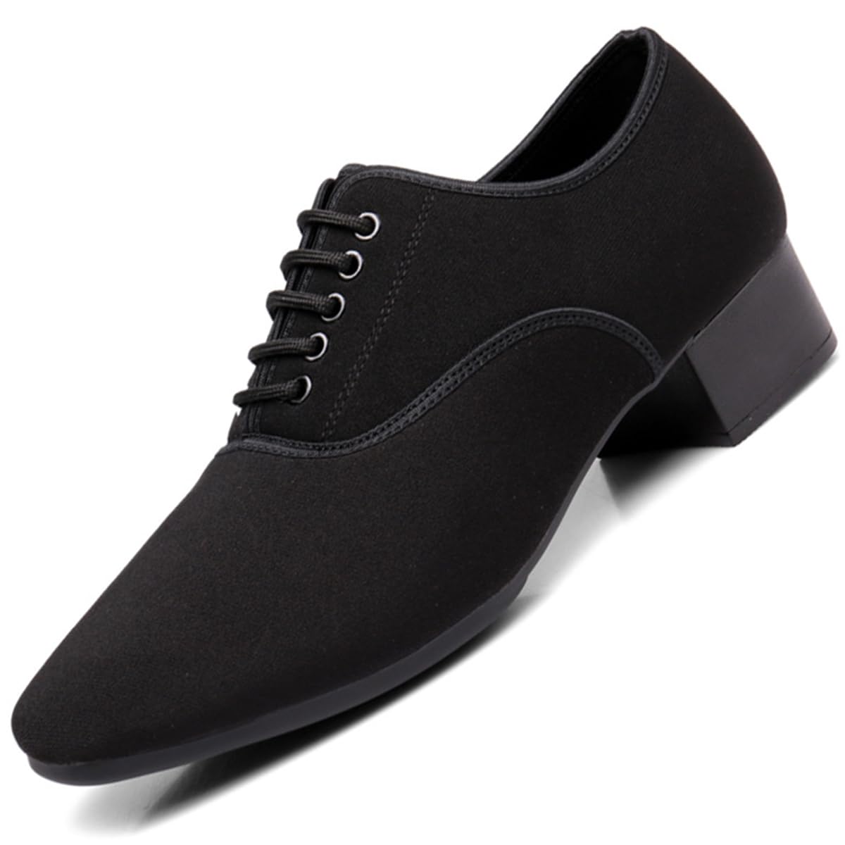Scarpe da Ballo Latino Uomo 3.5 cm Tacchi Scarpe da Ballo Moderno Tango Sociale Sala da Ballo Traspirante Morbido Tessuto Oxford