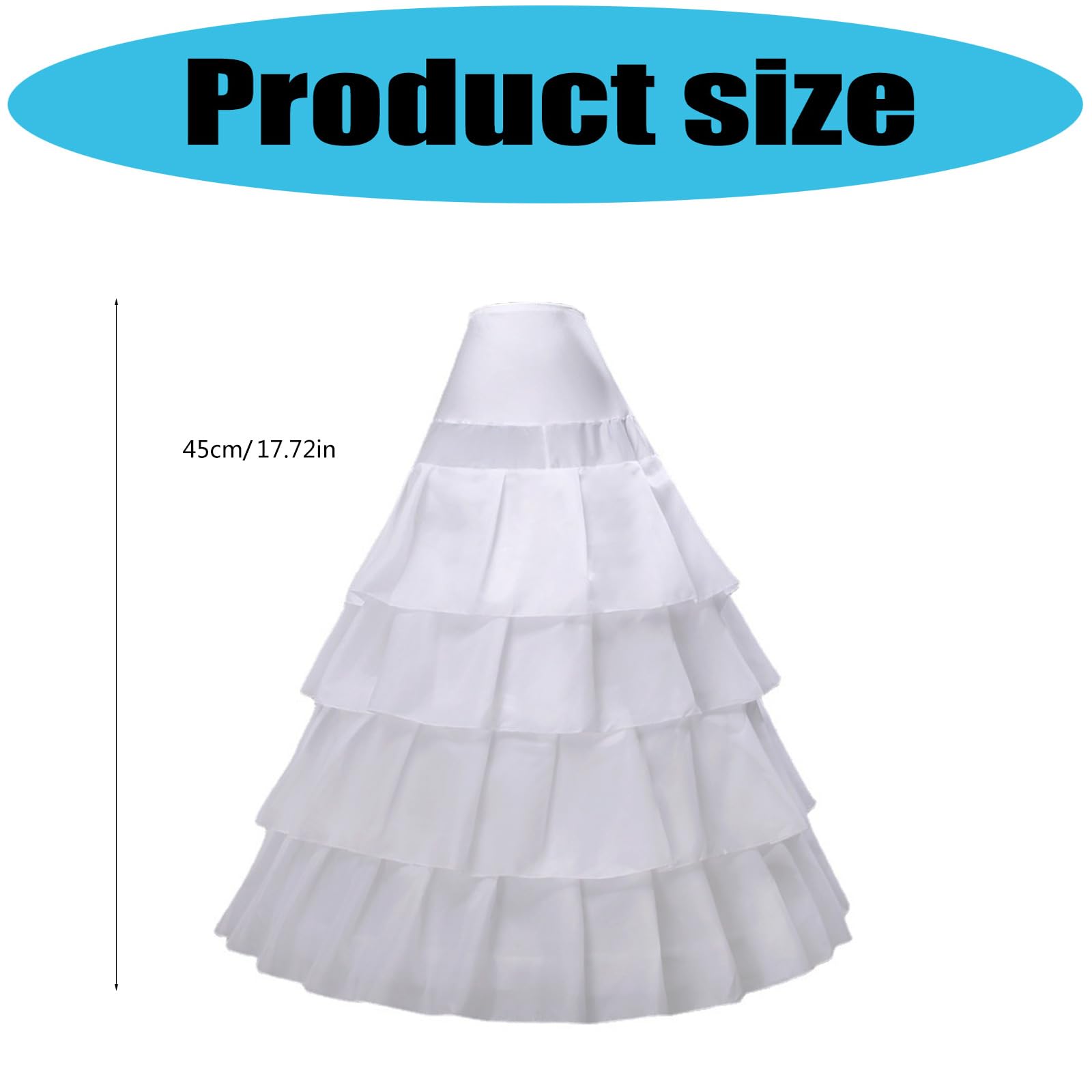 Cache-maillot pour femme Crinoline Blanc/noir Cosplay Pannier pour robes de demoiselles d'honneur Robes de Soirée Polyvalent