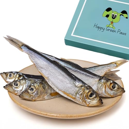 green paws Gluten Free Herring Dried Fish Pet Treats Pure Wild-Caught & Single Ingredient Snack Healthy Dog Treats, Made in Alaska Just The Rich in Protein Fish & Nothing Else (3.5 Oz Bag)