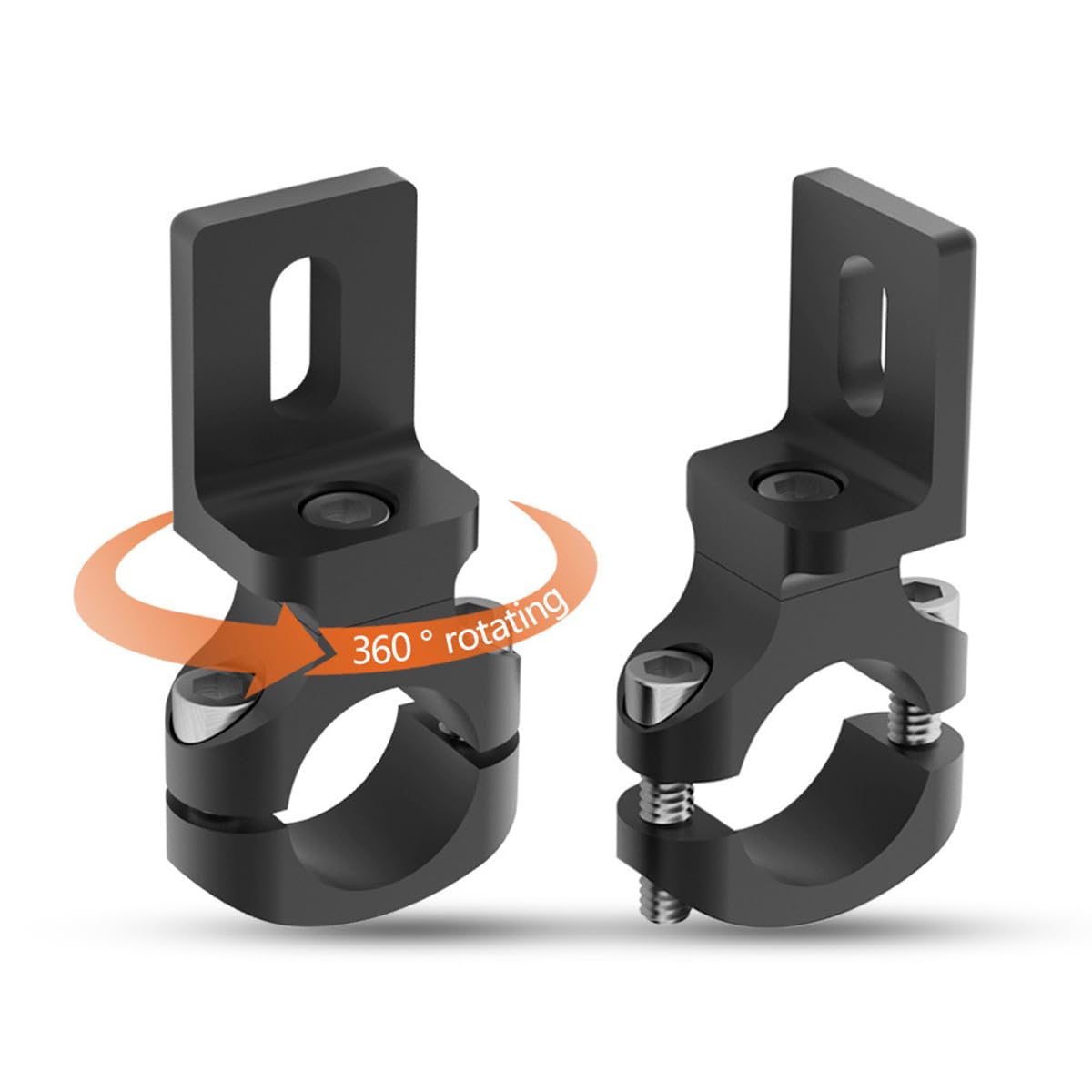CGEAMDY Soporte Faro de Manillar de 22mm de Motocicleta, Soporte para Faro de Moto Abrazadera de Tubo, Antiniebla Tubo de Montaje de Abrazadera para Moto, Soporte de Montaje para Barra de Luz LED moto