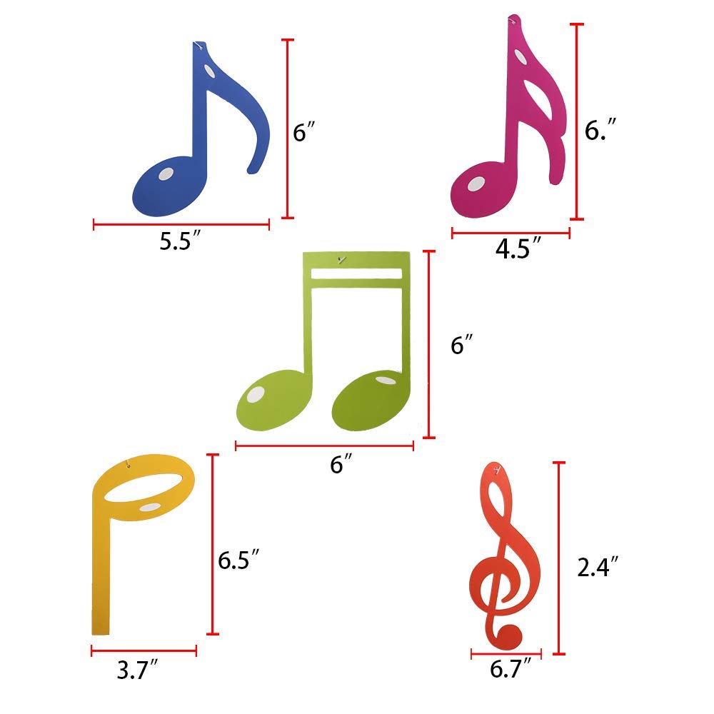 Amazon.co.jp: Konsait 音符 マルチカラー ハンギングスワール