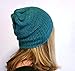 Womens Turquoise Green Lightweight Handmade Slouchy Beanie