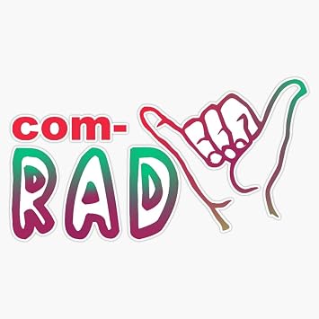 Com-Rad Vinyl Sticker Waterproof Decal Laptop Wall Window Bumper Sticker 5"