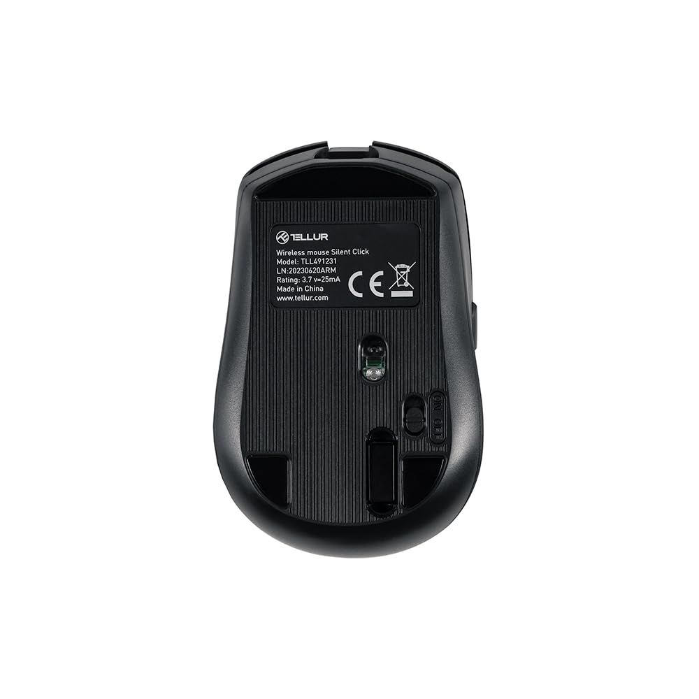 Souris Sans Fil Tellur Gripper - Double Mode Bluetooth 5.0 Et 2,4 GHz, Clic Silencieux, Batterie Rechargeable | Design Fin Et Portable
