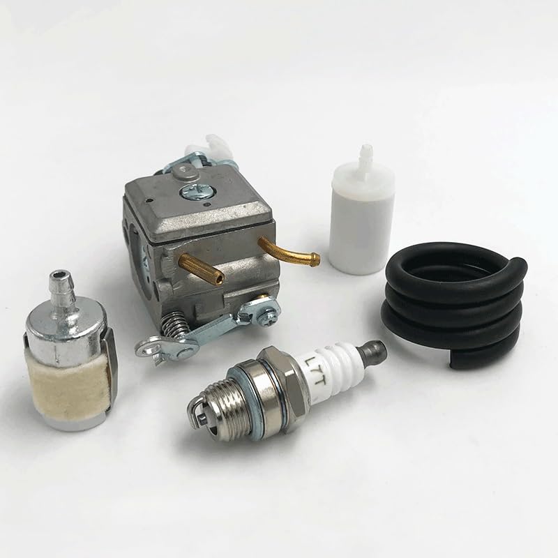 Piezas de herramientas de jardinería Kit de bujías de manguera de filtro de combustible de carburador HUNDURE apto for HUSQVARNA 372 371 365 362 piezas de repuesto de motosierra de Gas 503470501 50362