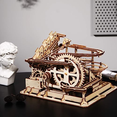 ROKR 3D puzzle in legno tagliato a laser Kit di costruzione fai-da-te Kit di costruzione modello meccanico con Balls (Waterwheel coaster)