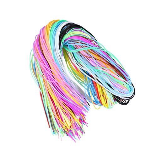 Healifty Cordon de laçage en Plastique scoubidou chaîne Artisanale chaîne Gimp pour amitié Bracelets Fabrication de Bijoux Bricolage Artisanat 20 Couleurs 200 pcs