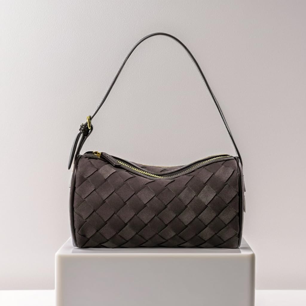 Mini Woven Leather Bag, Little Handbag, Small Woven Purses for Women, Leather Top-handle Bags, Mini Evening Bag - Image 2