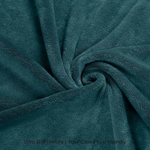Image of HOUSSE Premium Hand Towel | Microfiber | Super Soft & Quick Dry | Home, Gym, Yoga, Fitness & Weight Lifting | Ultra Absorbent | 550GSM, 60x40cm [2-Pack] (Jungle Green)