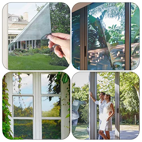 Película aislante para ventana Amosfun plateada 78.7x28.1 in miniatura 6