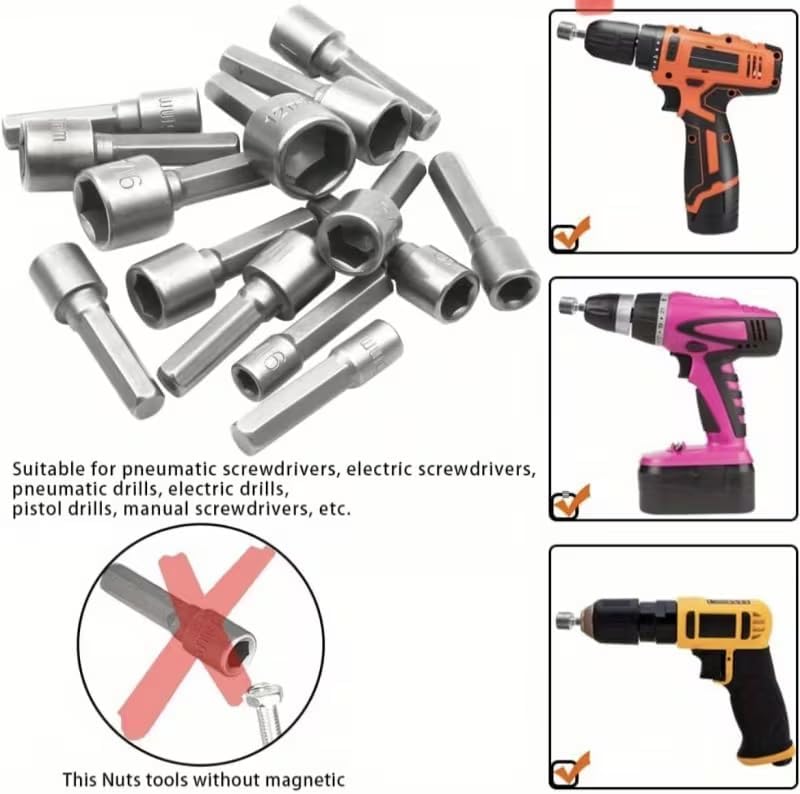 14 pcs nut driver set,for Power Drills, Nut Driver and Impact Socket Adapter,electrician tools
