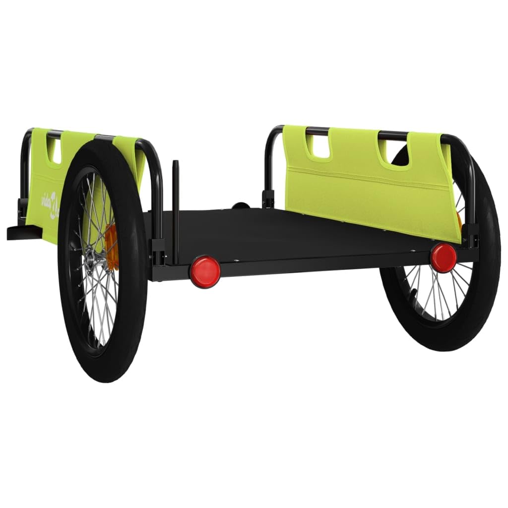 Rimorchio Bicicletta Blu con Tessuto Oxford e Telaio in Ferro, X X, Pieghevole, Molla, per Città, Shopping, Viaggi, Uso Quotidiano