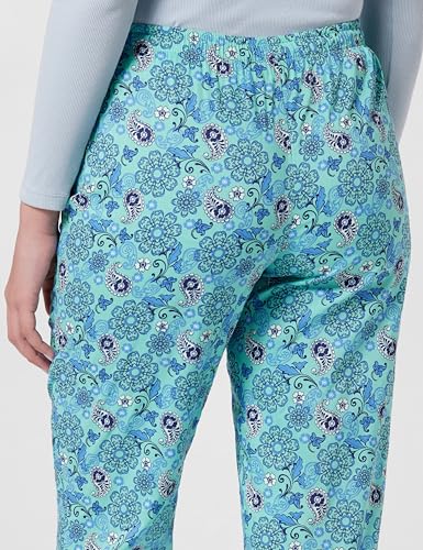 Image of Van Heusen Women's Printed Lounge Pants | Drawstrings & Side Pockets | Ultra Soft Fabric | Relaxed Fit | At home pyjamas | Everyday Comfort | Printed | Style 55306 | Available in Pack of 1 & 2