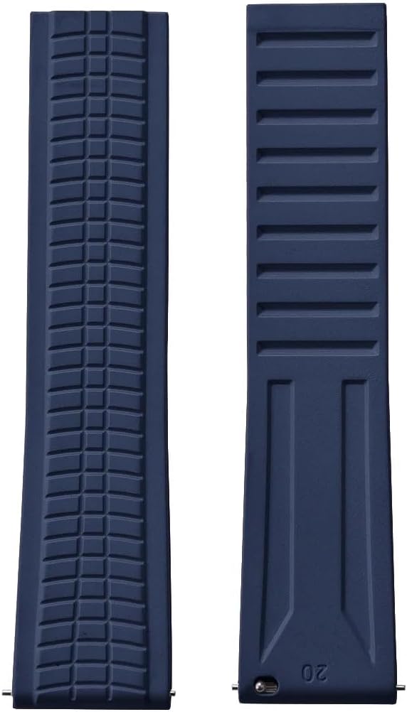 CTS Rubber Watch Strap 18mm 20mm 22mm, Quick Release Watch Band, Butterfly Buckle, Cut To Size, Compatible with Patek Philippe & Universal, Multi Colors