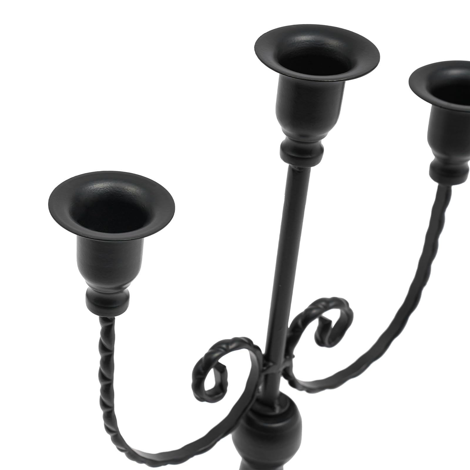 6PCS Kerzenständer Schwarz | Kerzenhalter für Stabkerzen Halloween | Kandelaber Kerzenhalter | 3-Armig Kerzenleuchter für Kegelkerzen | Kerzenständer Metall | Kerzenleuchter Mehrarmiger Vintage